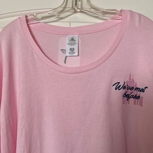 Disney Sleeping Beauty Pink Long Sleeve Tee New Castle Rose NWT Size XL